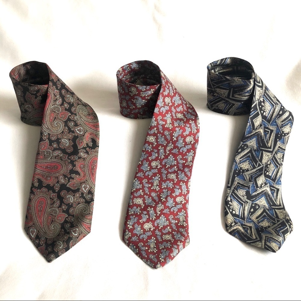 Hardy Amies London Lot of 3 Neckties